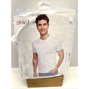 FSM1453 Crew Tee Shirt Short Sleeve 100% Cotton Mens XL PKG 4